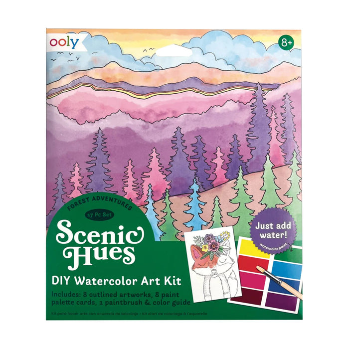 DIY Watercolour Art Kit, Scenic Hues