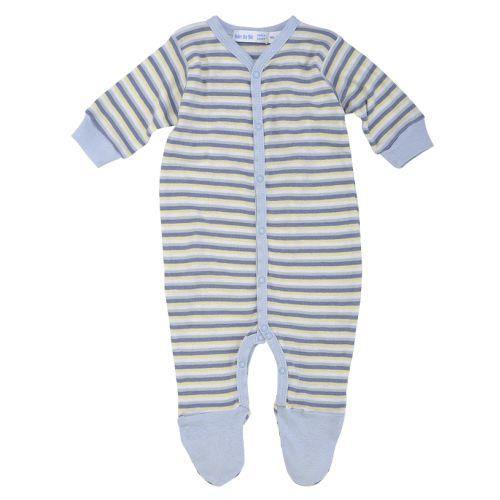 Organic Boy Stripes Footie-Simply Green Baby