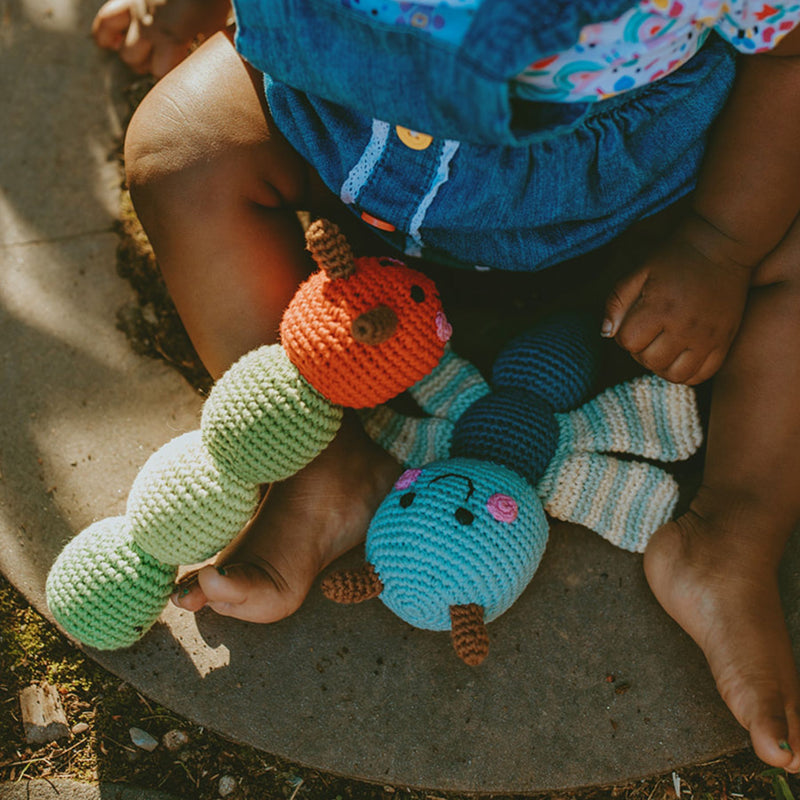 Organic Cotton Caterpillar Rattle