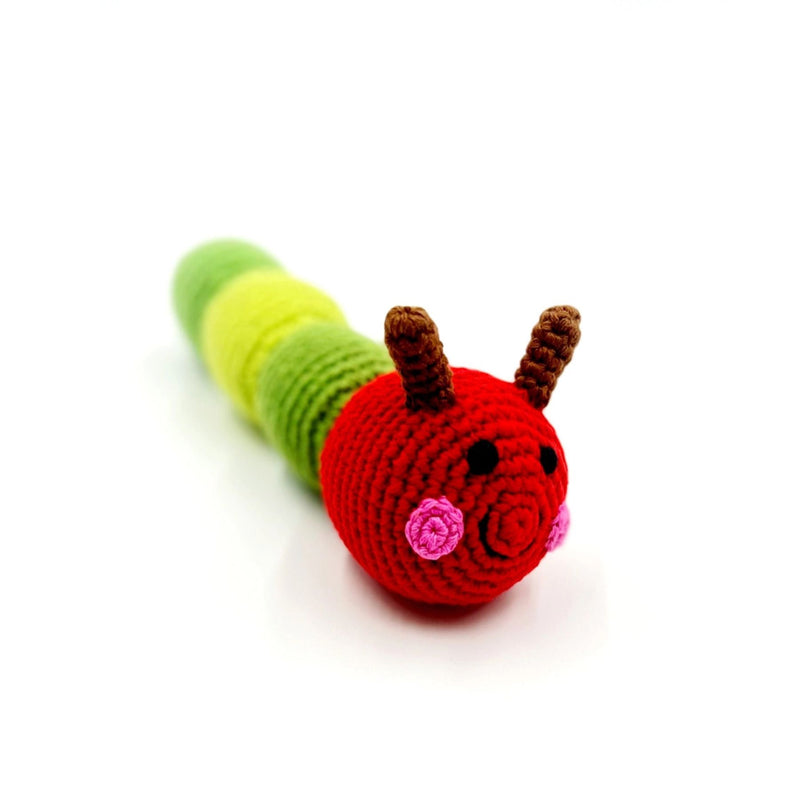 Organic Cotton Caterpillar Rattle