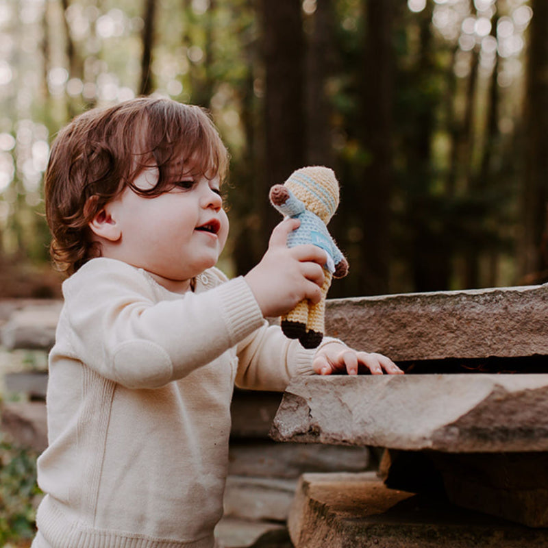 Organic Cotton Waldorf Pixie Doll Rattle