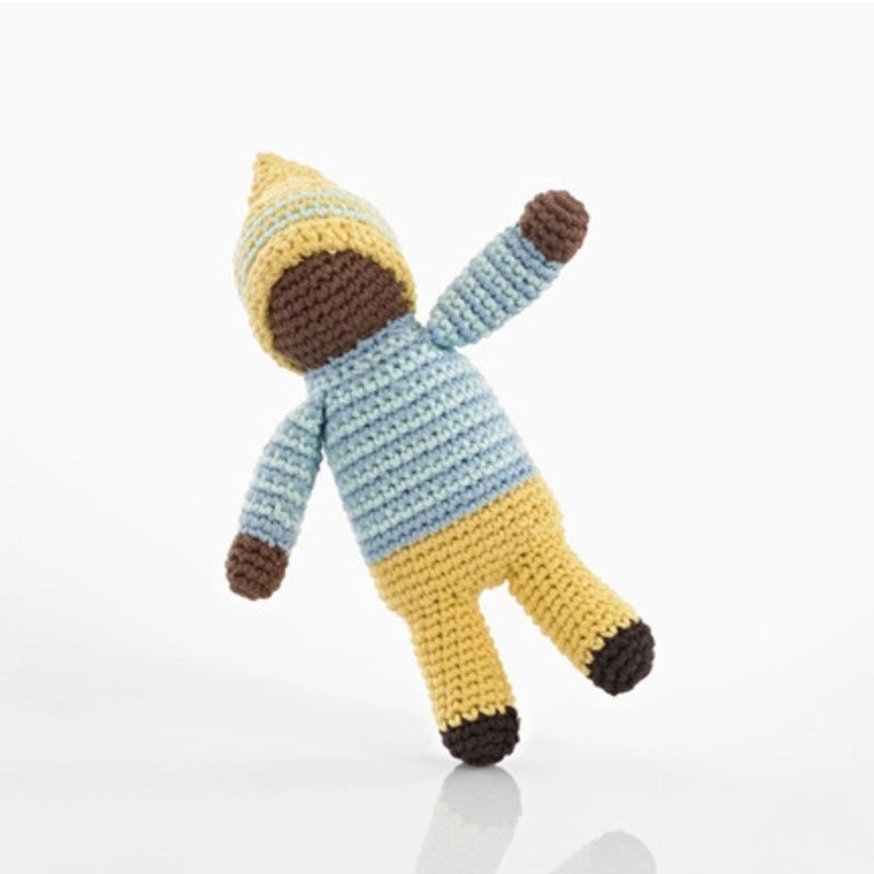 Organic Cotton Waldorf Pixie Doll Rattle