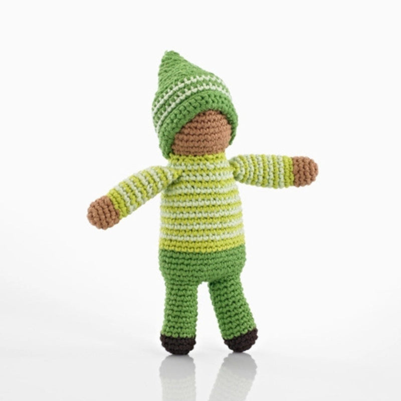 Organic Cotton Waldorf Pixie Doll Rattle