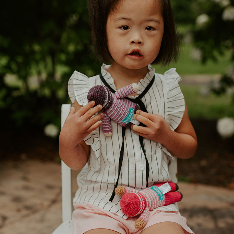 Organic Cotton Waldorf Pixie Doll Rattle