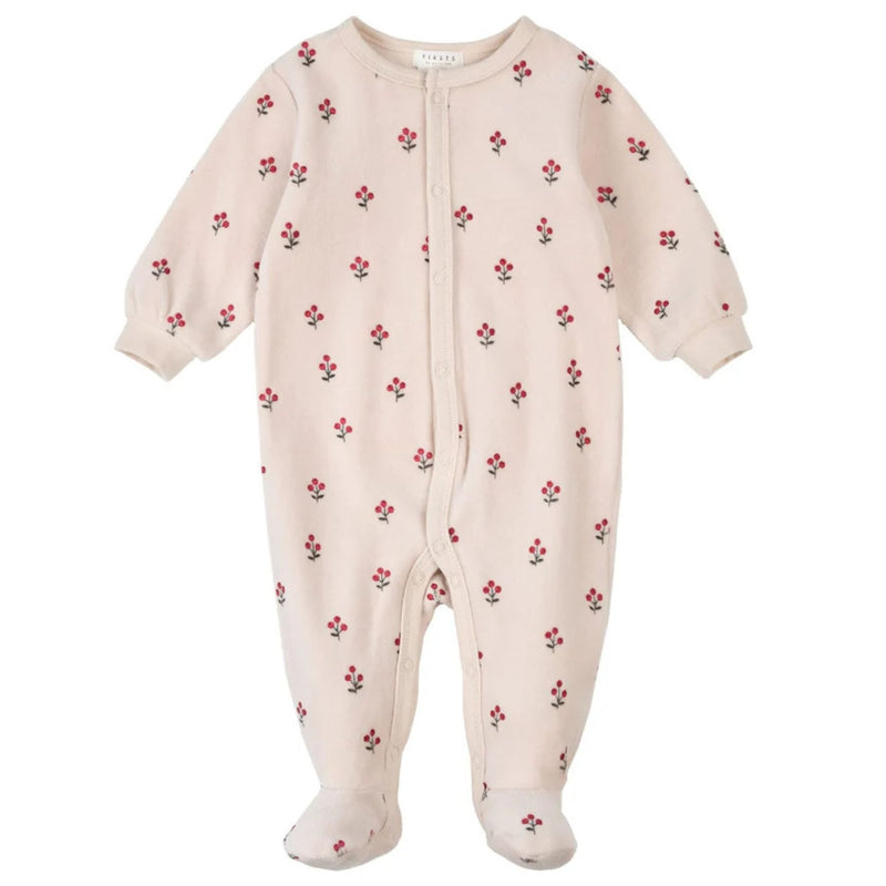 Berries Velour Footed Sleeper