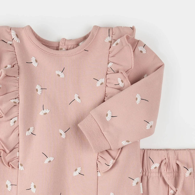 Daisy Print on Pale Pink Set