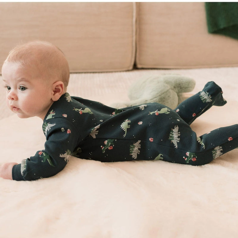 Holiday Dino Footed Sleeper