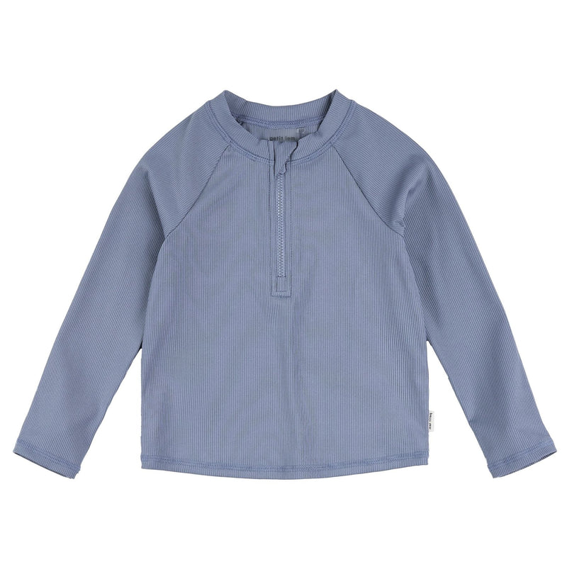 Long Sleeve Faded Blue Ribbed Rashguard