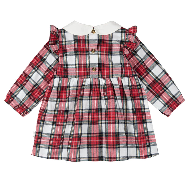 Red Plaid Dress + Tights Set
