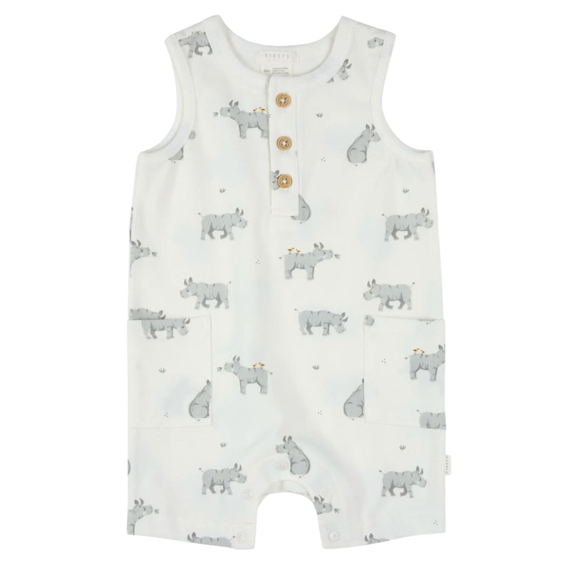 Rhinoceros Cotton Henley Romper
