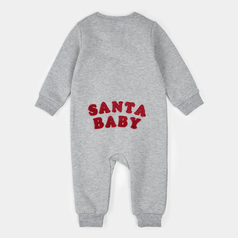 Heather Grey Santa Baby Playsuit