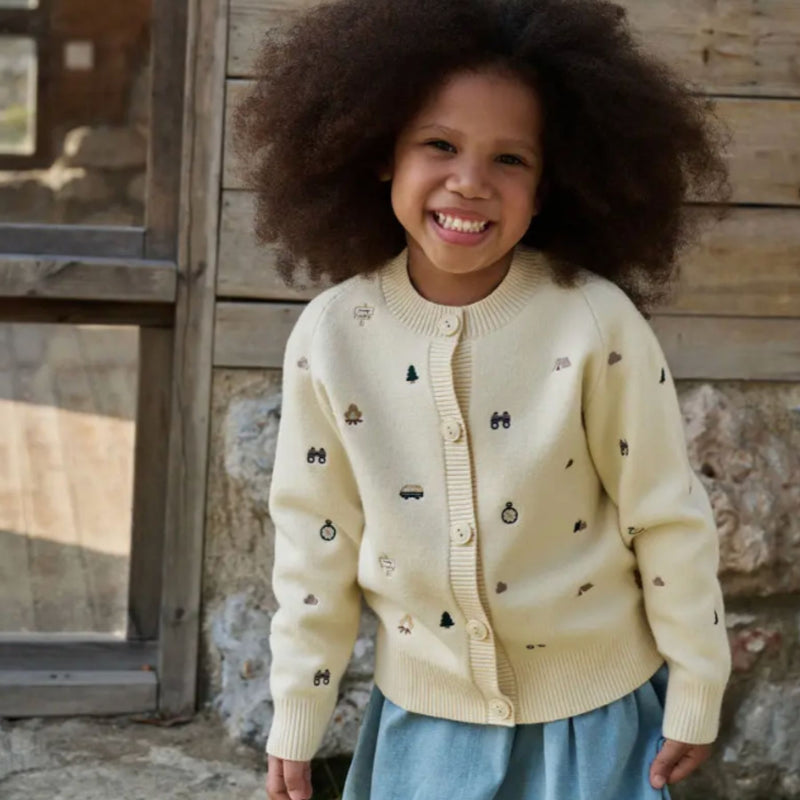 Cotton Knit Cardigan - Mini Camp
