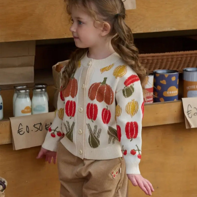 Veggie Tales  Jacquard Cardigan