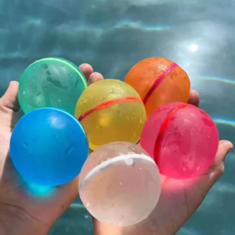 Reusable Silicone Water Balls, Magnet Closures - 6 Pack