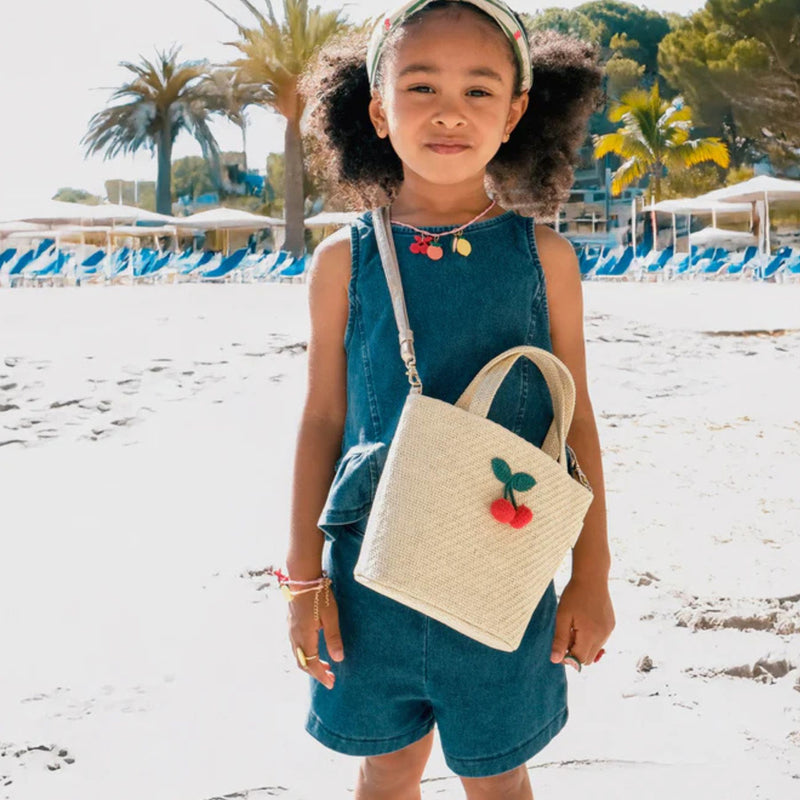 Crochet Cherry Basket Bag