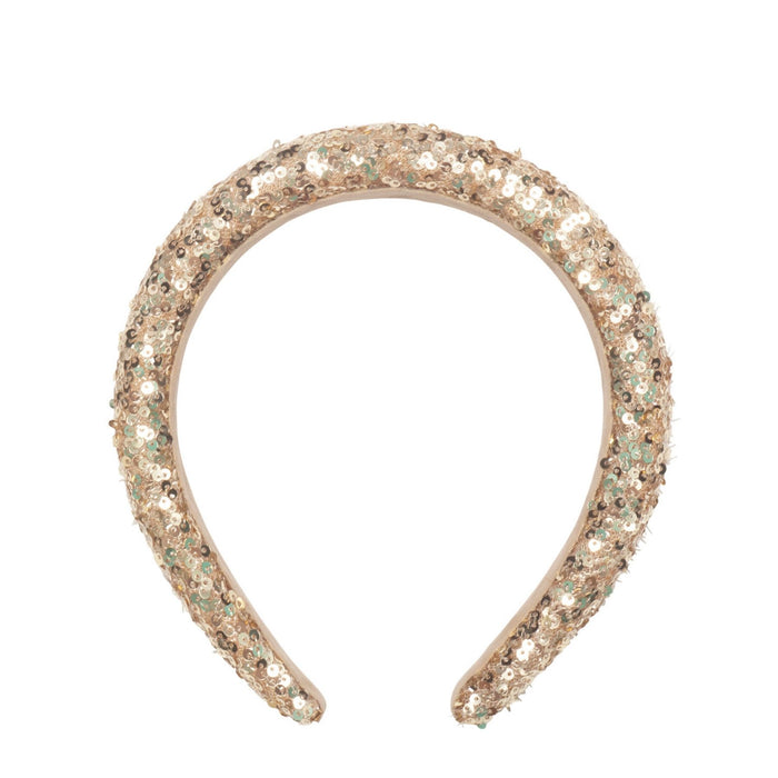 Gold Sequin Padded Headband