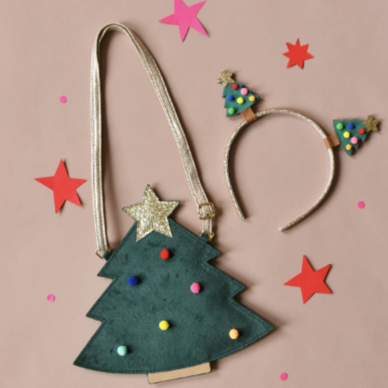 Velvet Christmas Tree Headband