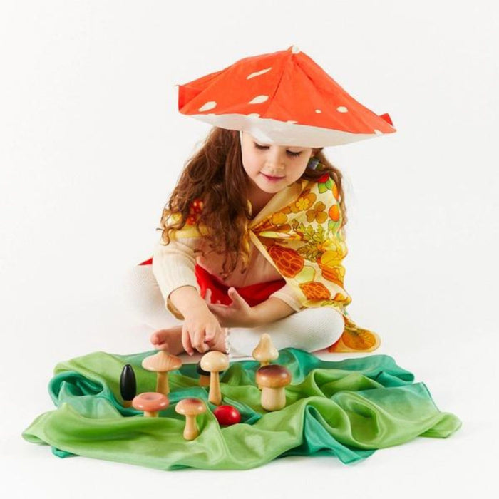 Wooden Mushroom Set