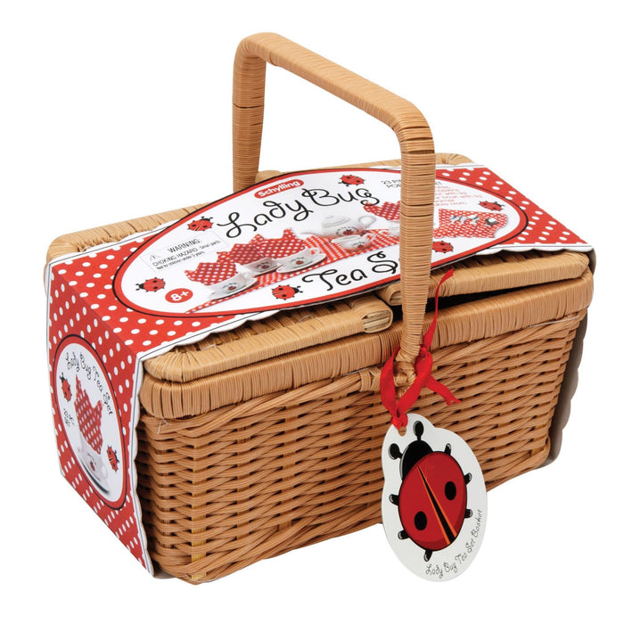 Ladybug Tea Set Basket