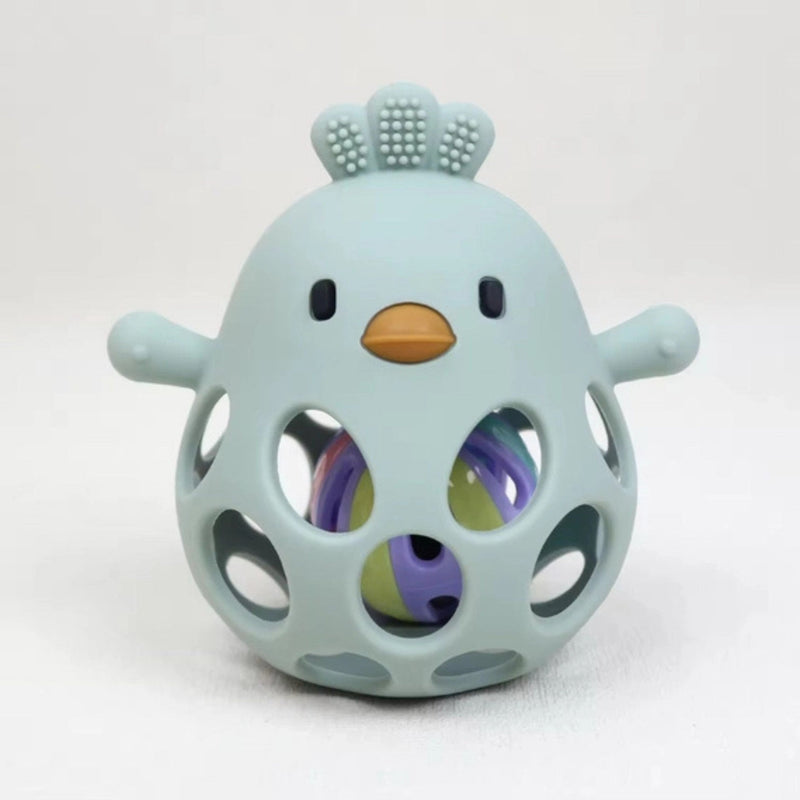 Silicone Clucky Chew + Rattle Buddy