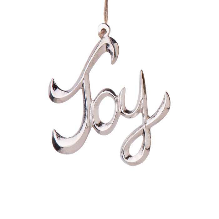 Cast Metal Cursive Word Ornaments