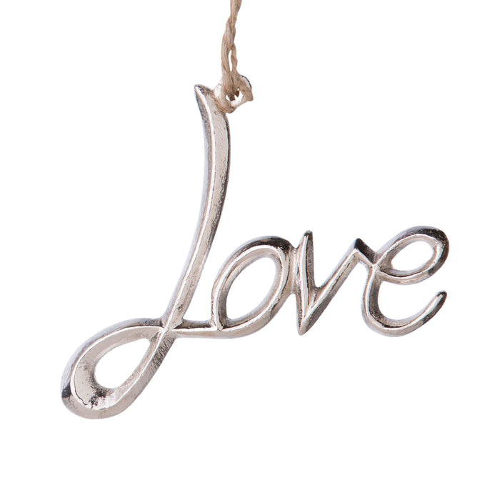 Cast Metal Cursive Word Ornaments