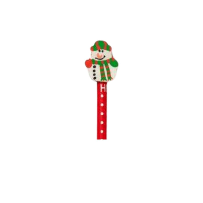 Pencil with Christmas Themed Eraser Topper