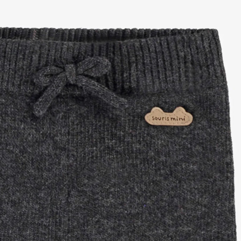 Gray Knit Cardigan Set, Jacquard Winter Deer