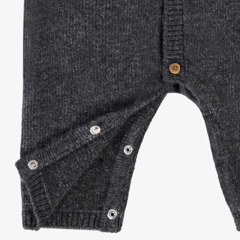 Gray Knit One-Piece, Jacquard Winter Deer