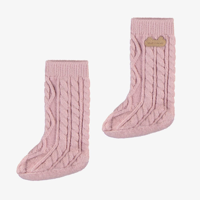 Pink Knitted Slippers