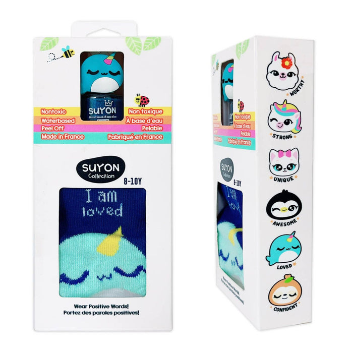 Peel Off Kids Nail Polish + Sock Gift Set