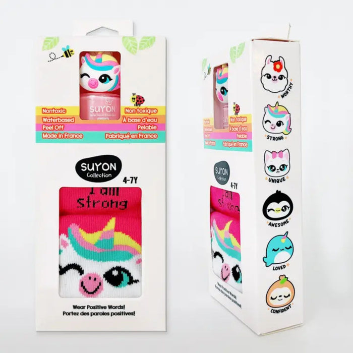 Peel Off Kids Nail Polish + Sock Gift Set