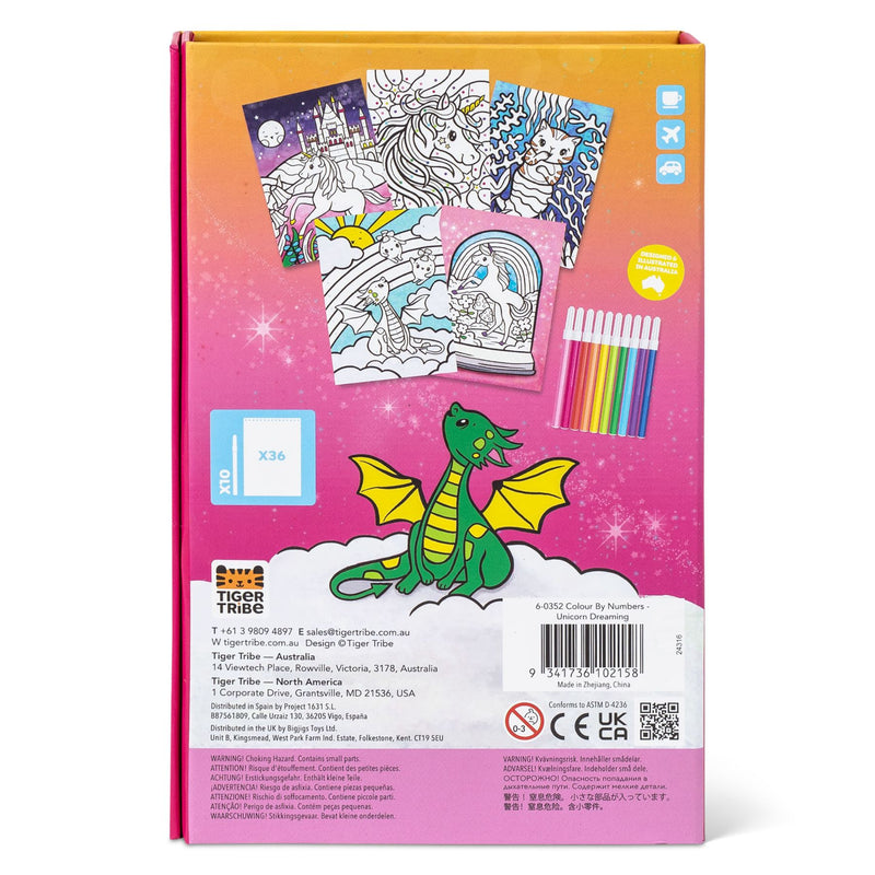 Colour by Number - Unicorn Dreaming