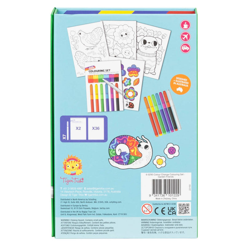 Colour Change Colouring Set, Garden Friends