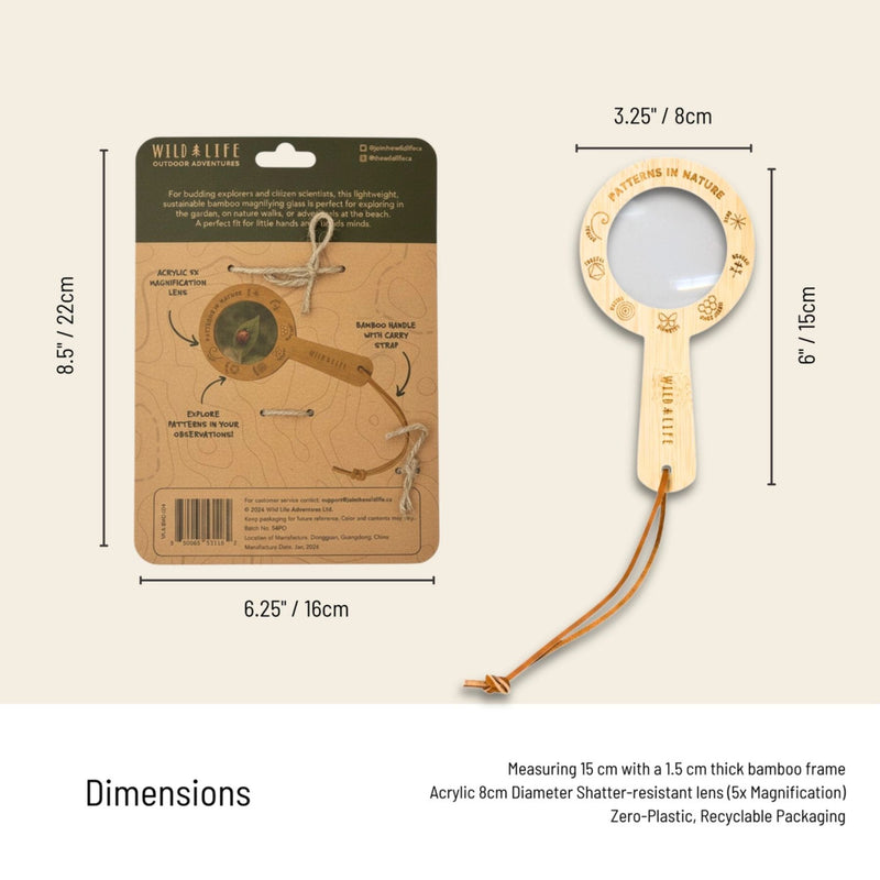 Eco Bamboo 5x Magnifying Glass