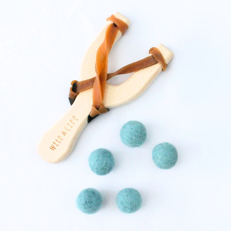 Slingshot + Felt Pellets