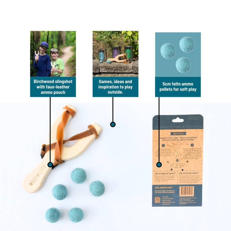Slingshot + Felt Pellets