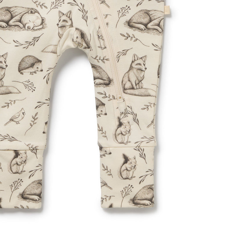 Foxglove Forest Organic Zipsuit
