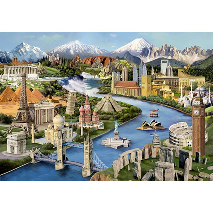 Wooden Jigsaw Puzzle, World Landmarks