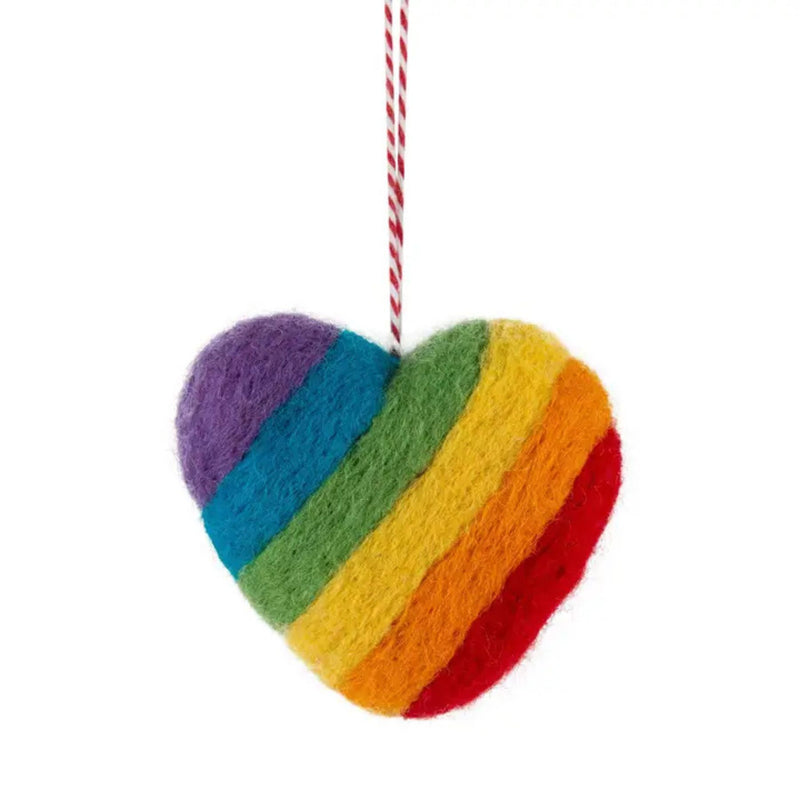 Wool Felt Heart Ornament