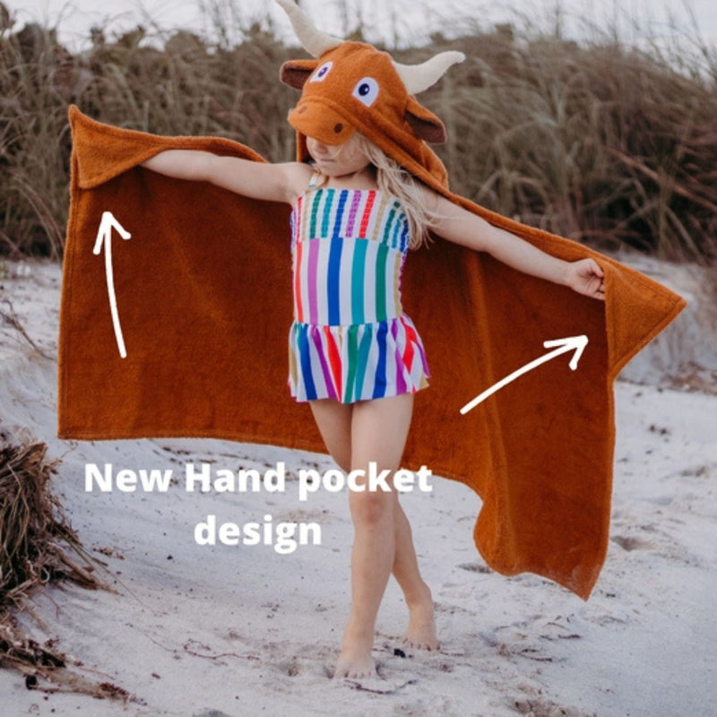 Kids Hooded Towel - Longhorn