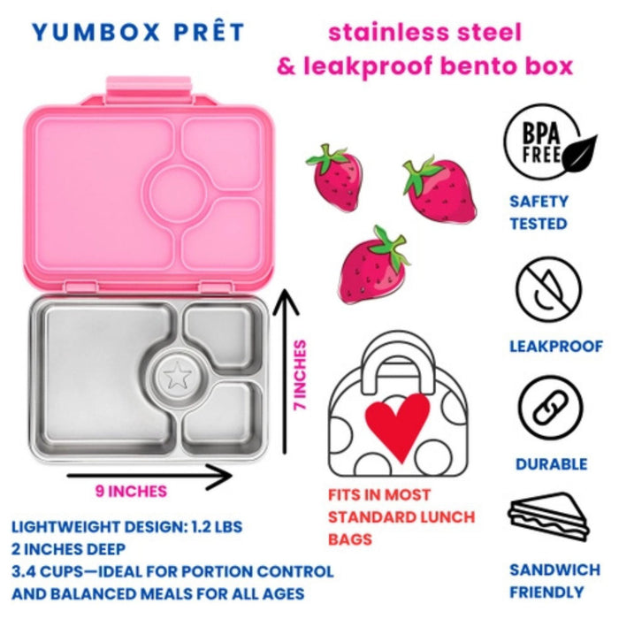 Yumbox Stainless Steel Leakproof Bento Box - Prêt