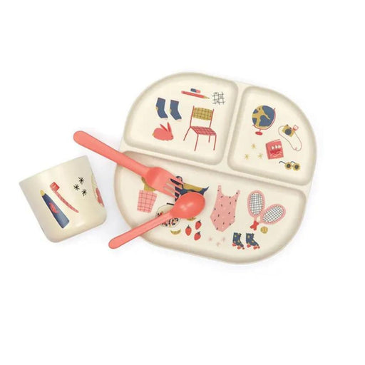 Illustrated Kid Dinner Set-Ekobo-Simply Green Baby