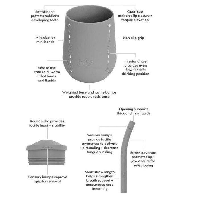 ezpz Mini Cup + Straw Training System-Simply Green Baby