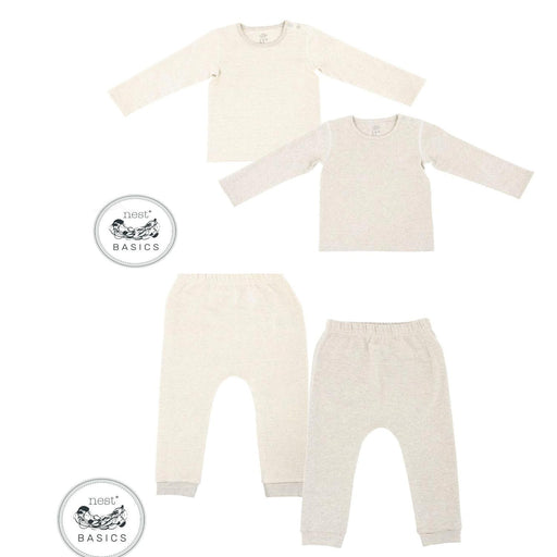 Nest Designs Organic Cotton Long Sleeve T-Shirt + Harem Leggings Set-Simply Green Baby