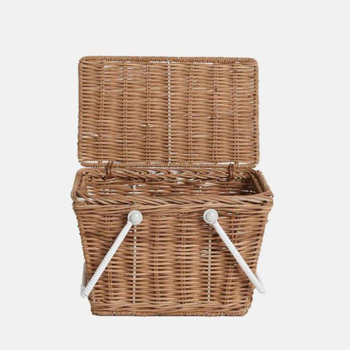 Olli Ella Piki Rattan Basket-Simply Green Baby