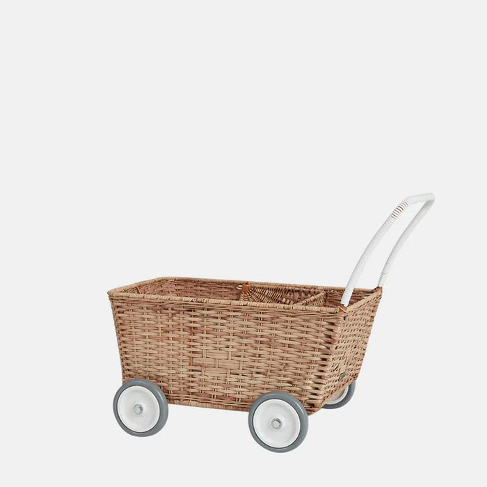 Olli Ella Rattan Strolley-Simply Green Baby