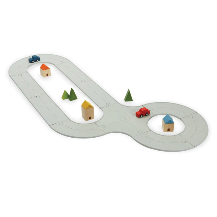 Rubber Road + Raid Set, Medium-Plan Toys-Simply Green Baby