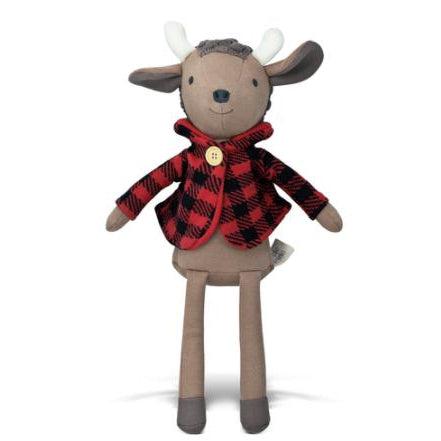 Apple Park Organic Knit Plush - Romeo Buffalo-Simply Green Baby