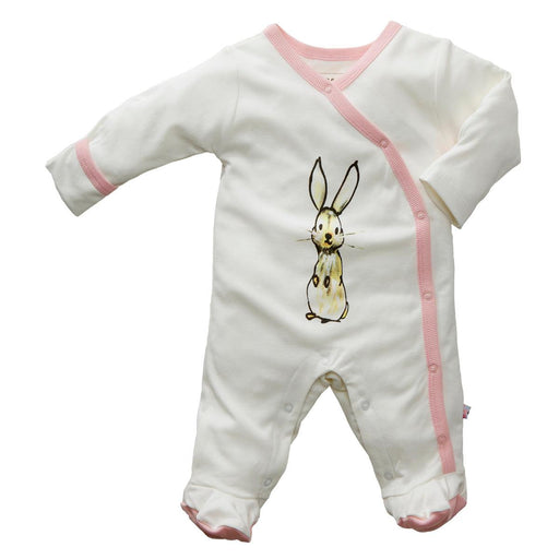 Baby Soy Jane Goodall Animal Print Footie - Rabbit, Peony-Simply Green Baby